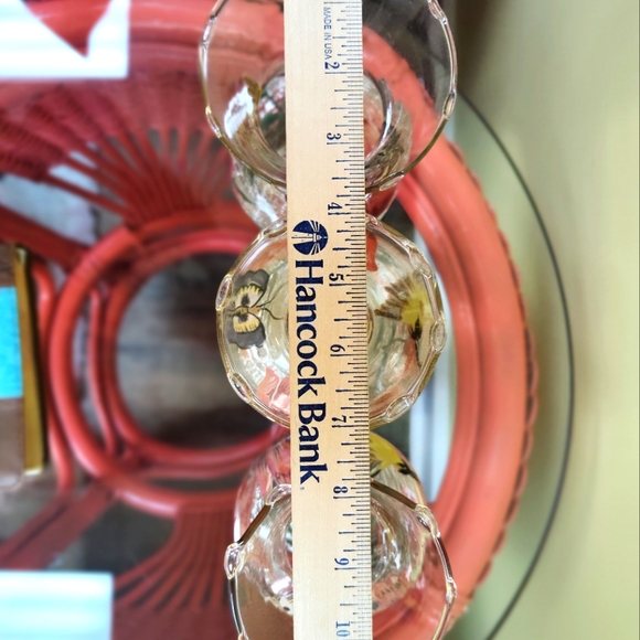 Three Fifth Avenue crackle crystal vases - Picture 3 of 4